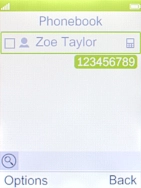 Press the Left selection key.