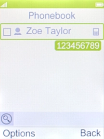 Press the Left selection key.