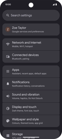 Press Sound and vibration.