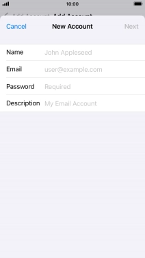 Press Name and key in the required sender name.
