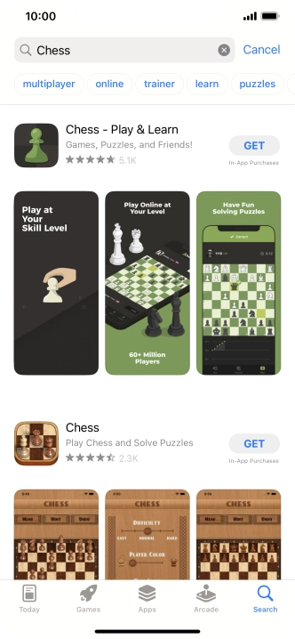 Press the required app.