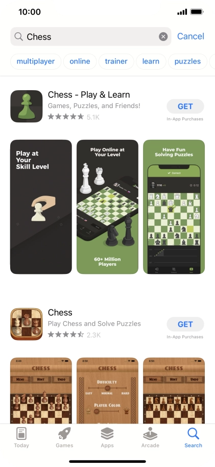 Press the required app.