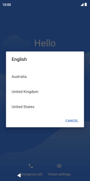 Press the required country or area.