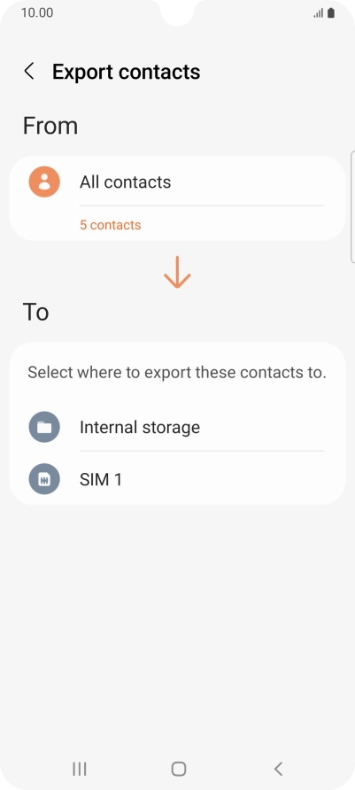 Press the name of the SIM.