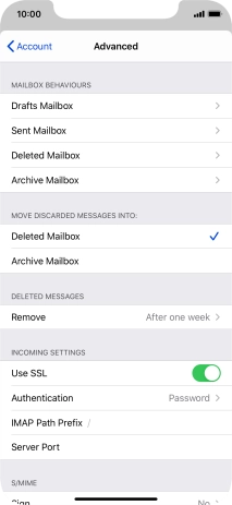 Press the indicator next to 