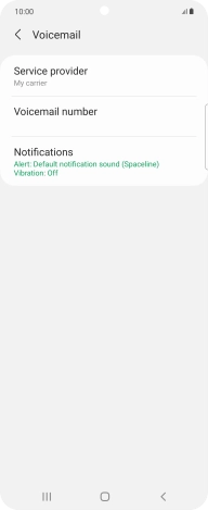 Press Voicemail number.