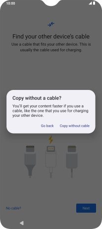 Press Copy without cable.