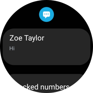 Press the required text message to read it.