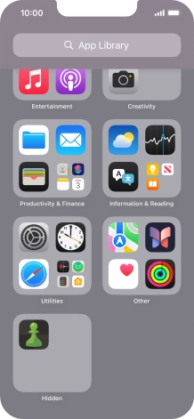 Press and hold the required app.