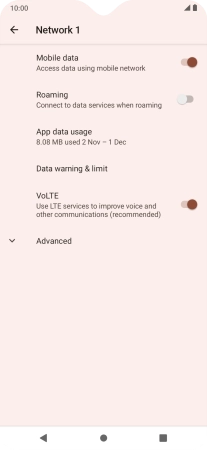 The total data usage is displayed.