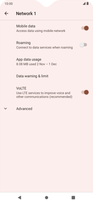 The total data usage is displayed.