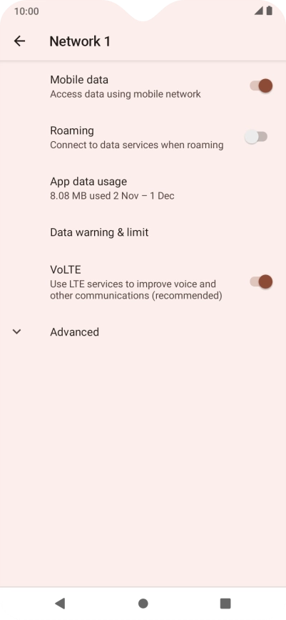 The total data usage is displayed.