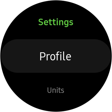 Press Profile and follow the instructions on the screen to create a profile.