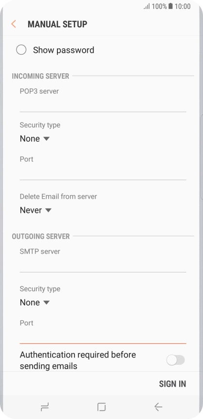 Press the indicator next to 