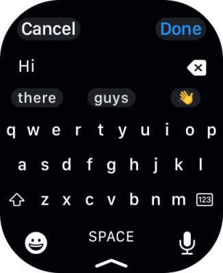 Press the input icon.