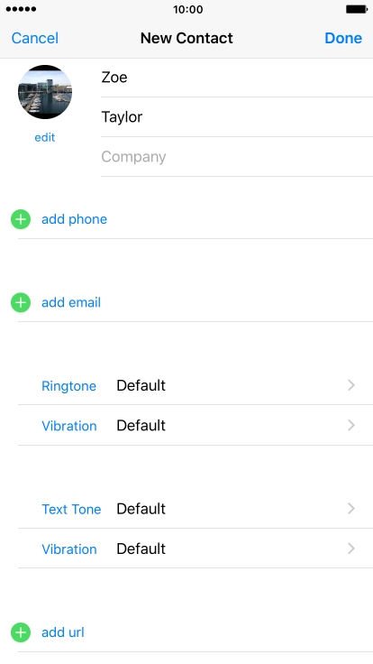 Press add phone and key in the required phone number.