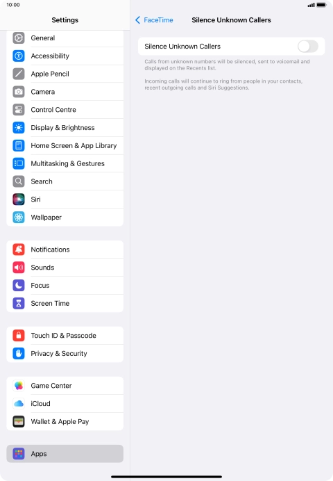 Press the indicator next to 