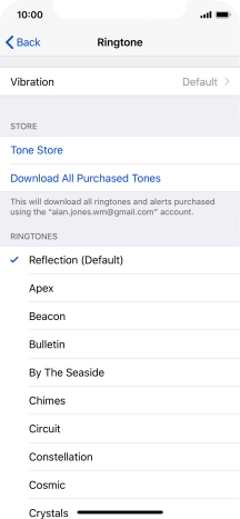 Press the required ring tones to hear them.