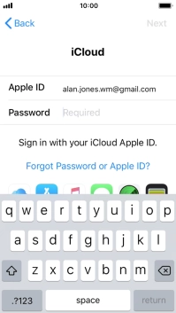 Press the field next to 