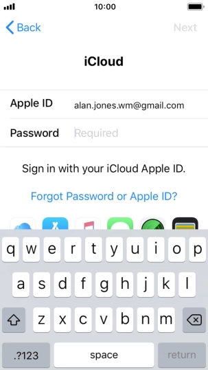 Press the field next to 