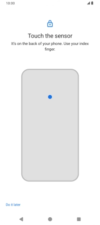 Follow the instructions on the screen to create the phone lock code using your fingerprint.