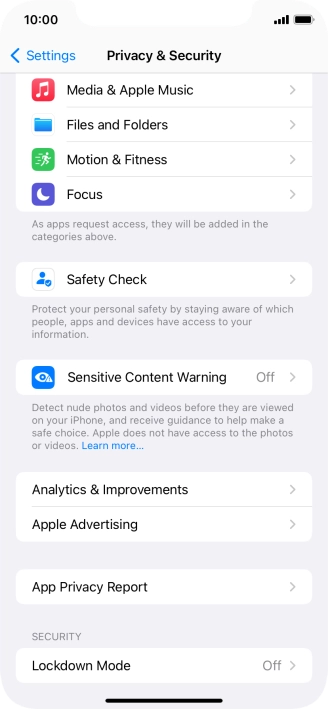 Press App Privacy Report.