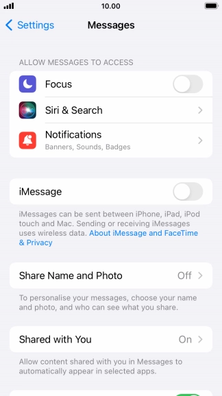 Press the indicator next to 