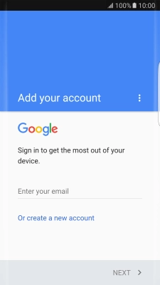 If you don t have a Google account, press Or create a new account and follow the instructions on the screen to create an account.