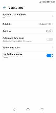 Press Automatic date & time.
