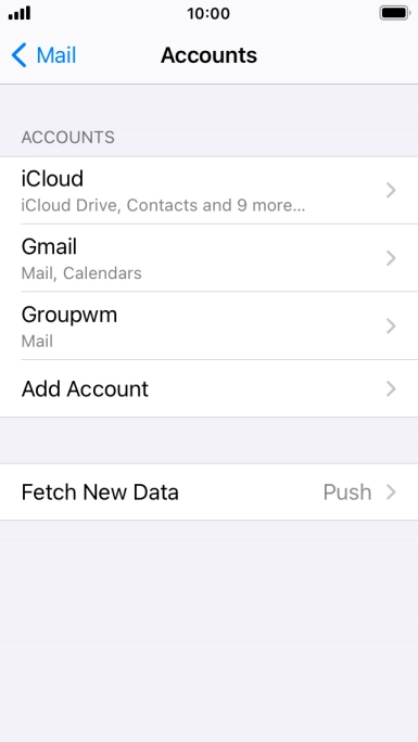 Press the required account.