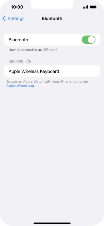 Press the required Bluetooth device and follow the instructions on the screen to pair the device with your phone.
