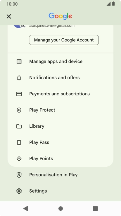 Press Manage apps and device.