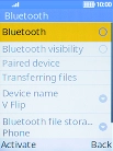 Select Bluetooth to turn on Bluetooth.