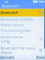 Select Bluetooth to turn on Bluetooth.