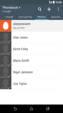 Press the menu icon.