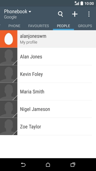 Press the menu icon.