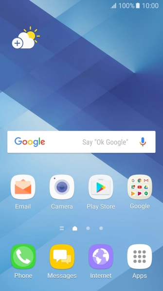 Slide two fingers downwards starting from the top the screen.