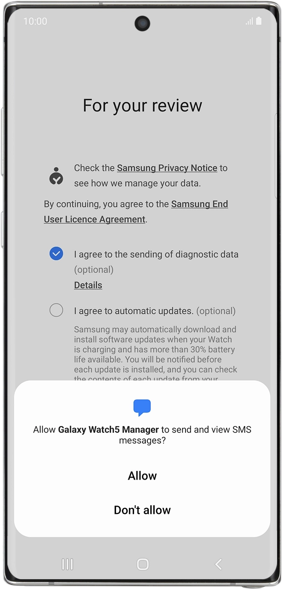 On your phone: Press Allow.