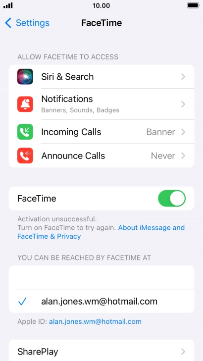 Press the indicator next to 
