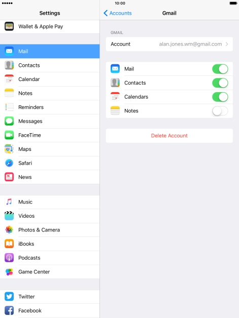 Press the indicator next to 