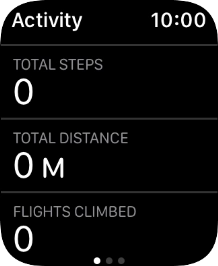 Keep sliding upwards to see the number of steps, distance and number of floors you've covered.