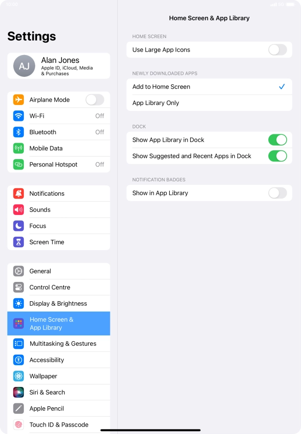 To add new downloaded apps to both the home screen and App Library, press Add to Home Screen.