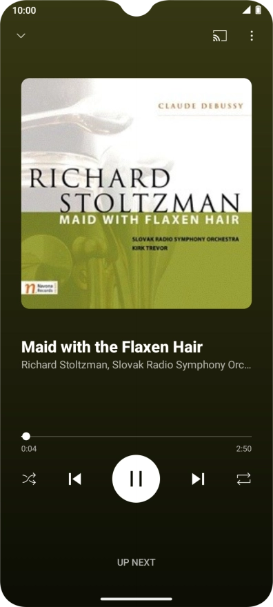 Press arrow right to go to the next audio file.