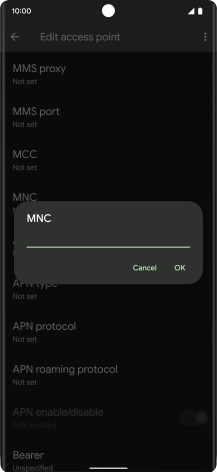 Key in 03 and press OK.