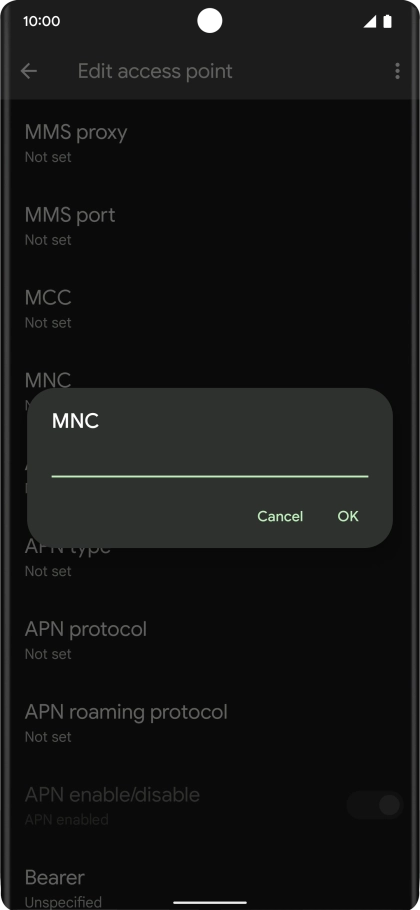 Key in 03 and press OK.
