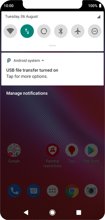 Press Tap for more options..