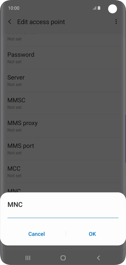 Key in 03 and press OK.