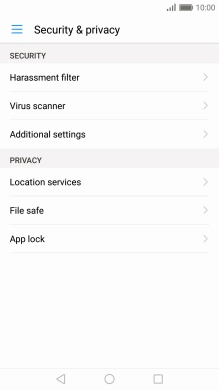 Press Location services.