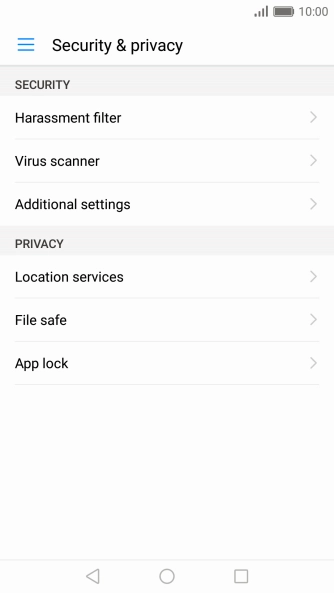 Press Location services.