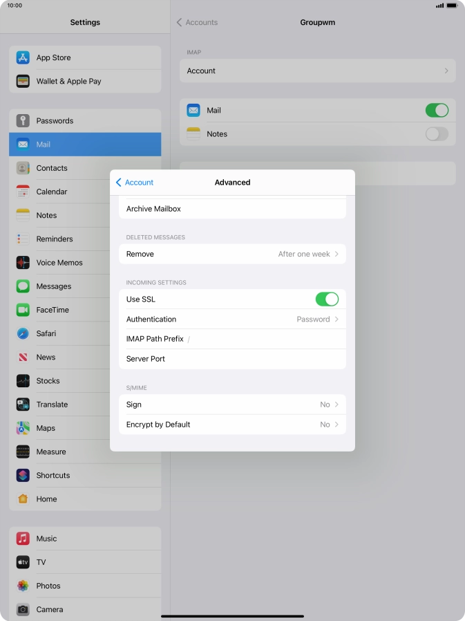 Press the indicator next to 